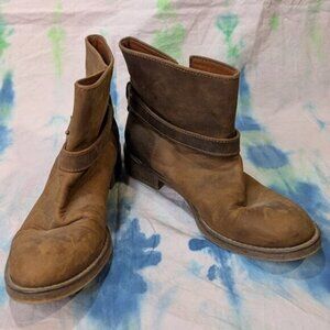 Madewell The Biker Brown Distressed Boots Size 7.5